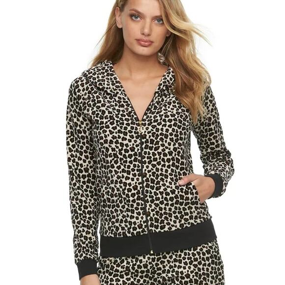 Juicy Couture  Leopard Velour Hoodie - Picture 1 of 9